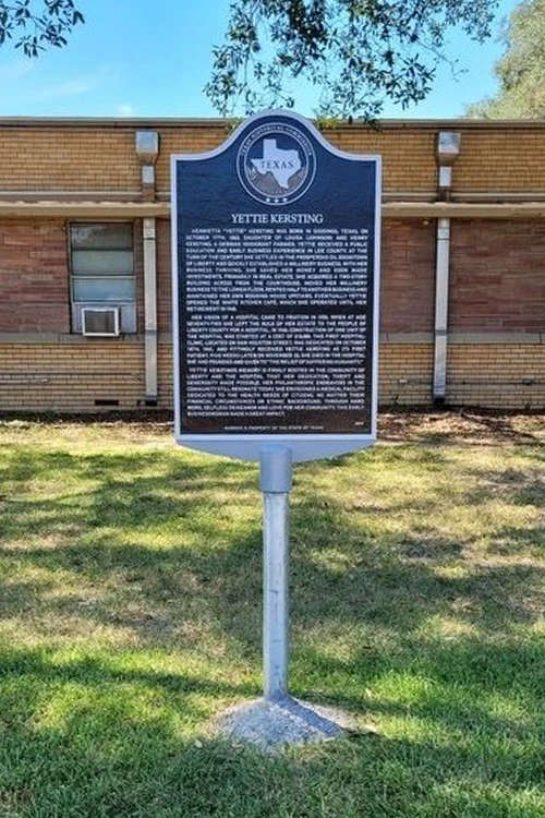 Henrietta "Yettie" Kersting Texas Historical Marker